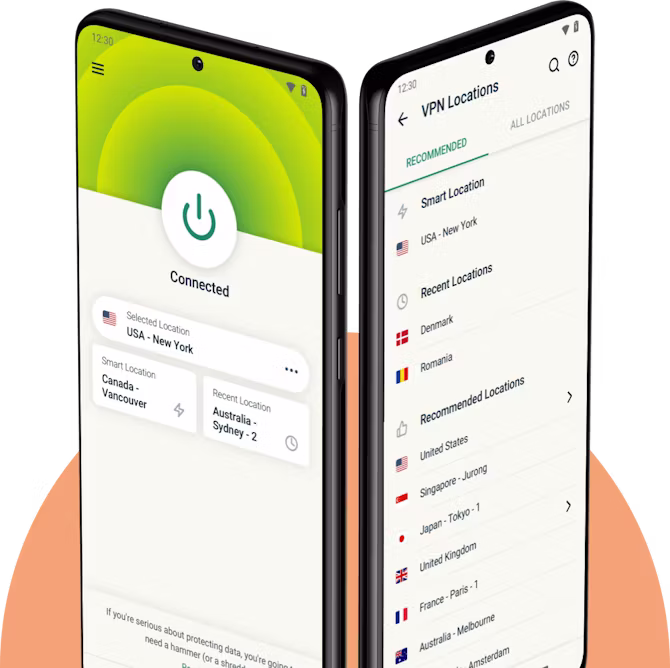 Телефони с Android с ExpressVPN