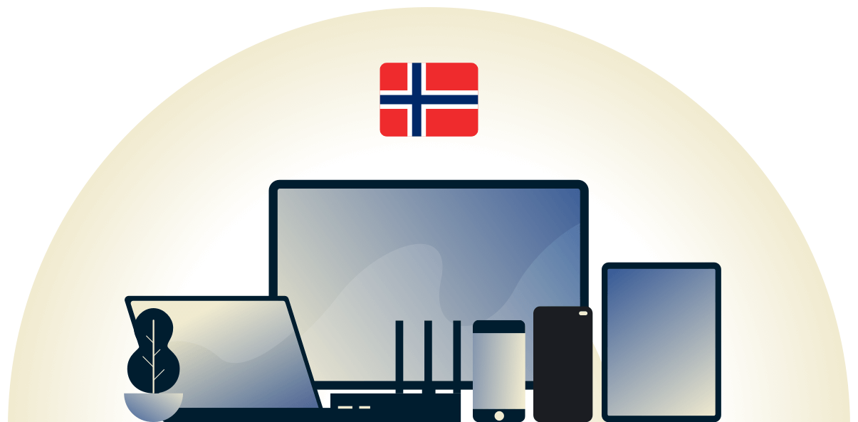 VPN norvégien protégeant une variété d'appareils.