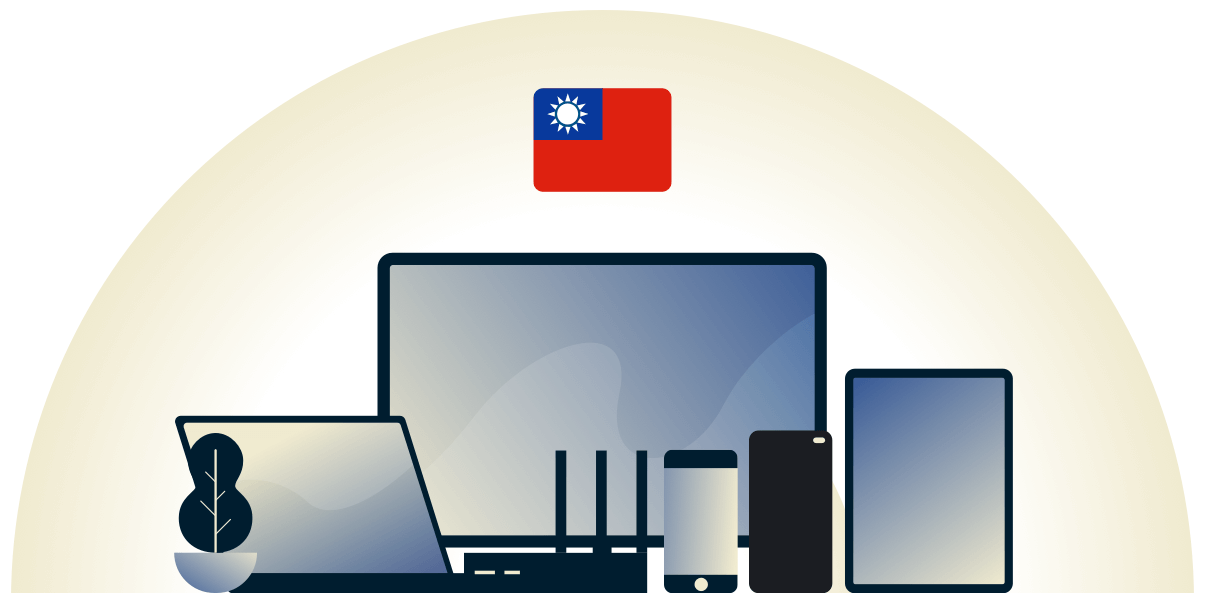 Taiwan VPN beskytter en r&aelig;kke forskellige enheder.